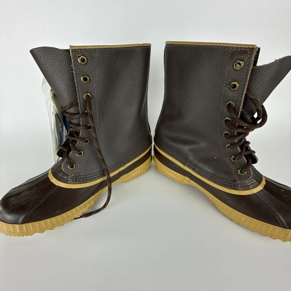 Vintage Sorel Caribou Winter Snow‎ Boots Mens 7 Arctic Pac Chocolate  Canada New